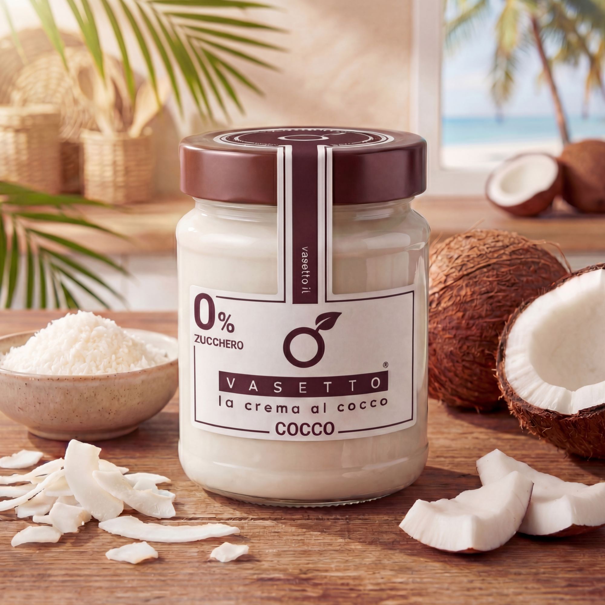 Sugar-free and vegan coconut spread